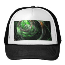 Around the World Green Abstract Art Hat