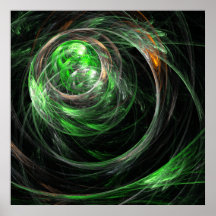 Around the World Green Abstract Art Print
