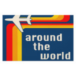 around the world : retro stripes flyers