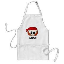 Arr Old School Pirate Skull Aprons