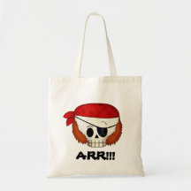 Arr Old School Pirate Skull Bag