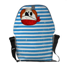 Arr Old School Pirate Skull Courier Bag