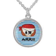 Arr Old School Pirate Skull Necklaces