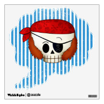Arr Old School Pirate Skull Room Decal