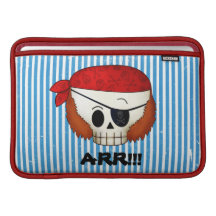 Arr Old School Pirate Skull Sleeve For MacBook Air