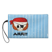 Arr Old School Pirate Skull Wristlet Clutches