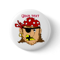 Arr Pirate Man Customizable Pirate Stuff Button
