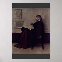 Arrangement In Gray And Black Portrait Of Thomas C Poster