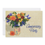 Arrangement of Roses &amp; Iris Anniversary Party Invite