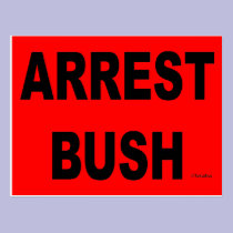 ARREST BUSH postcards