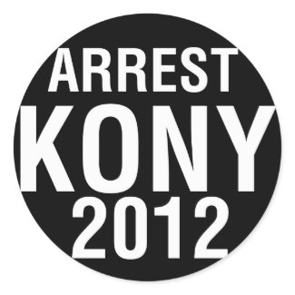 Arrest KONY 2012 round sticker sticker