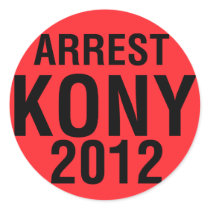 Arrest KONY 2012 round Sticker