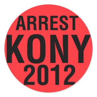 Arrest KONY 2012 round Sticker sticker