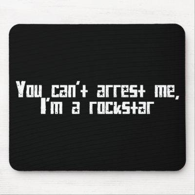 Arrest Rockstar Mouse Mats by TheFamousLabel