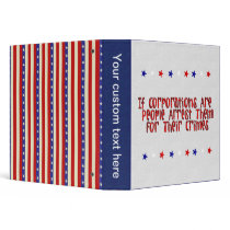 ARREST THE CORPORATIONS VINYL BINDERS