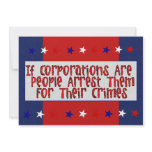 ARREST THE CORPORATIONS PERSONALIZED INVITATION