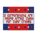 ARREST THE CORPORATIONS POST CARDS