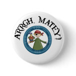 Arrgh Matey Pirate And Parrot Pin