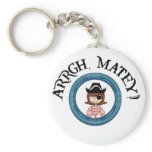 Arrgh Matey Pirate Girl Key Chain