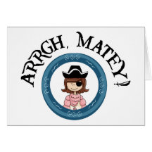 Arrgh Matey Pirate Girl Notecard