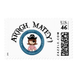 Arrgh Matey Pirate Girl Postage Stamp