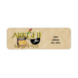 ARRGH! With Pirate Treasure, Parrot & Eye Patch Custom Return Address Labels