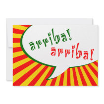 arriba! arriba! : comic speech bubble announcement