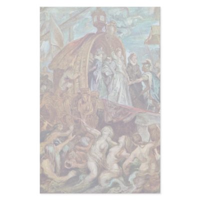 Arrival Of Marie De Medici In The Port Of Marseill Stationery Paper by Artcollection