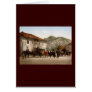 Arrival of the post Cetinje Montenegro Greeting Card