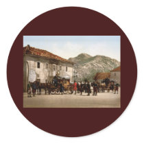 Arrival of the post Cetinje Montenegro Sticker