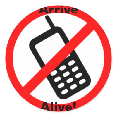 Arrive Alive! Large Round Sticker by msfreethought