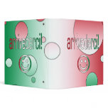 Arrivederci! Italy Flag Colors Pop Art 3 Ring Binders
