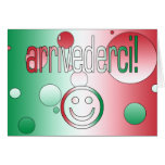 Arrivederci! Italy Flag Colors Pop Art Greeting Cards