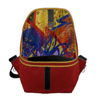 Arriving - Fun Party in Red, Yellow & Blue messenger bags