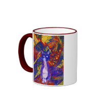 Arriving - Wild Party in Red, Yellow & Blue mugs