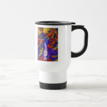 Arriving - Wild Party in Red, Yellow & Blue Mugs