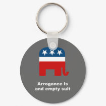 Arrogance is an empty suit keychains