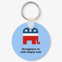 Arrogance is an empty suit keychains