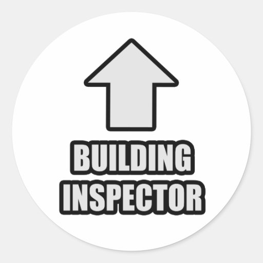 Arrow Building Inspector Round Sticker