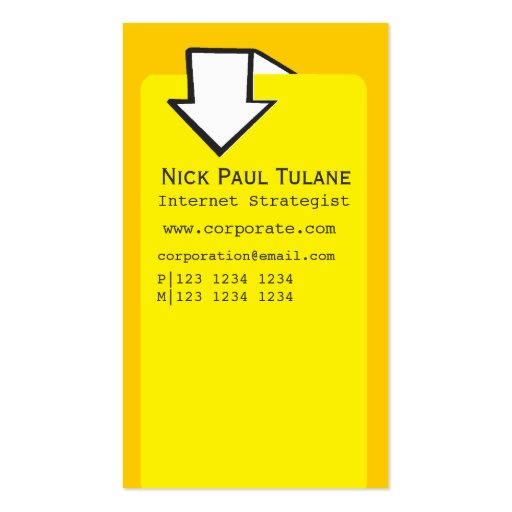 Arrow Corporate Business Template Designs Business Card Template (front side)
