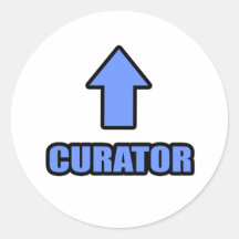 Arrow Curator Round Stickers