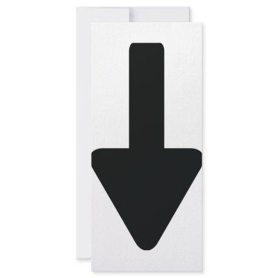 arrow down icon rack card design by TomaniacLines