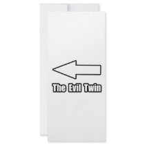 Arrow Evil Twin 2 rack cards by Shirts_For_Twins Arrow Evil Twin 2 rack cards