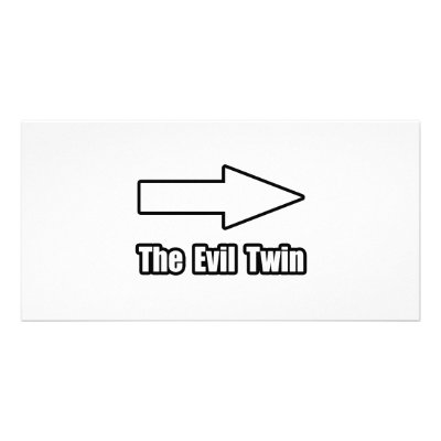 Arrow Evil Twin Photo Card Template by Shirts_For_Twins
