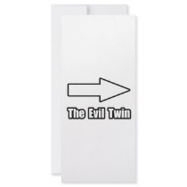 Arrow Evil Twin rack cards by Shirts_For_Twins Arrow Evil Twin rack cards