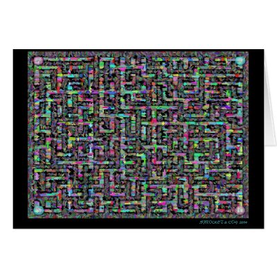 Arrow Maze #1 Greeting Cards by SPROCKET