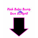 Arrow, Pink Baby Bump Due in April t-shirts by lugutoo Arrow, Pink Baby Bump Due in April t-shirts