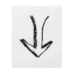 Arrow Pointing Down. Black and White. Full Color Flyer