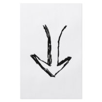 Arrow Pointing Down. Black and White. Personalized Flyer