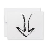 Arrow Pointing Down. Black and White. Invite